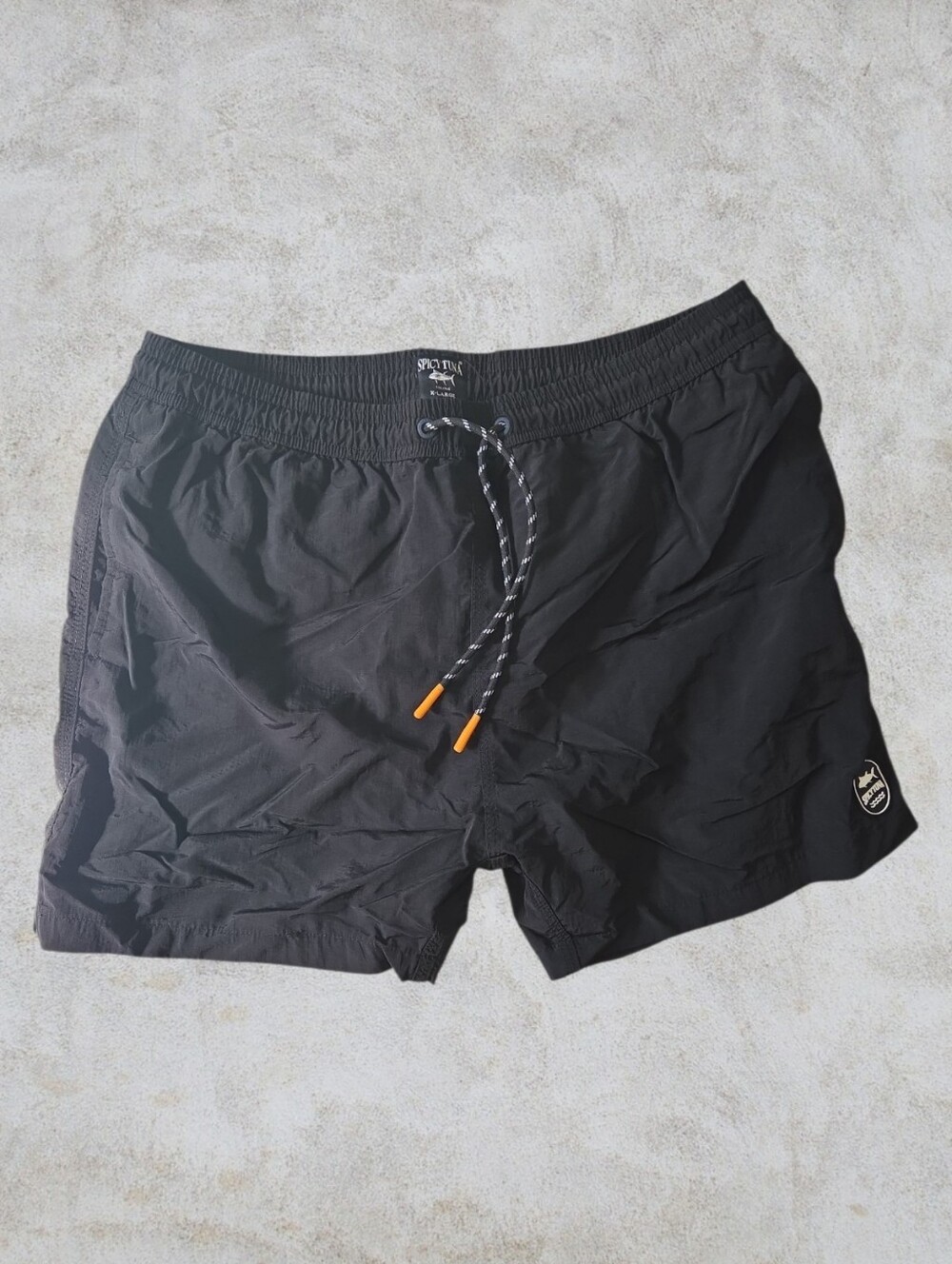 Spicy Tuna Men's Black Swim Trunks Board Shorts Size XL GUC
